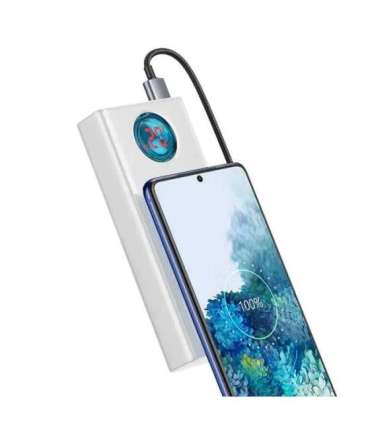 Powerbank Baseus Amblight 30000mAh, 4xUSB, USB-C, 65W (white)