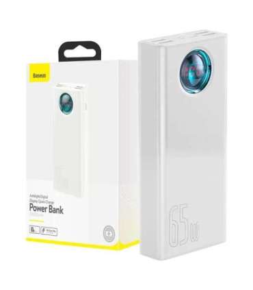 Powerbank Baseus Amblight 30000mAh, 4xUSB, USB-C, 65W (white)