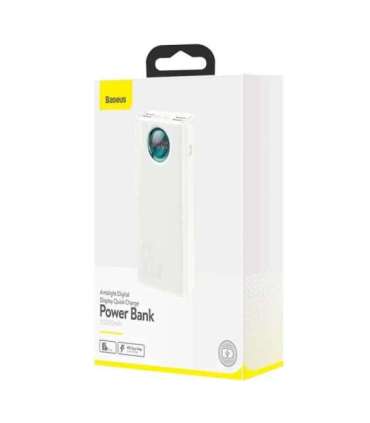 Powerbank Baseus Amblight 30000mAh, 4xUSB, USB-C, 65W (white)