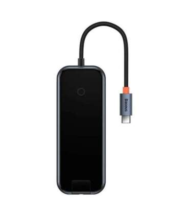 Hub 5in1 Baseus AcmeJoy series USB-C to 2xUSB 3.0 + USB 2.0 + USB-C PD + RJ45 (dark grey)