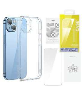 Baseus SuperCeramic Transparent Glass Case and Tempered Glass set for iPhone 14 Plus