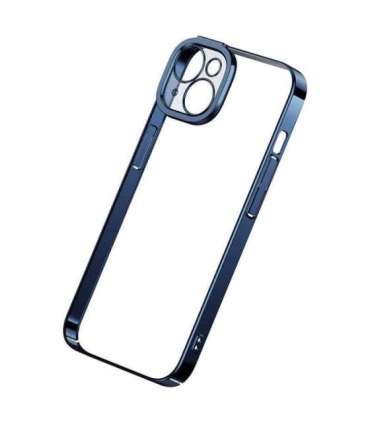 Baseus Glitter Transparent Case and Tempered Glass set for iPhone 14 Plus (blue)