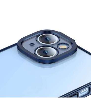 Baseus Glitter Transparent Case and Tempered Glass set for iPhone 14 Plus (blue)