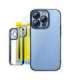 Baseus Glitter Transparent Case and Tempered Glass set for iPhone 14 Pro (blue)