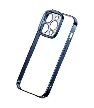 Baseus Glitter Transparent Case and Tempered Glass set for iPhone 14 Pro (blue)