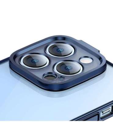 Baseus Glitter Transparent Case and Tempered Glass set for iPhone 14 Pro (blue)