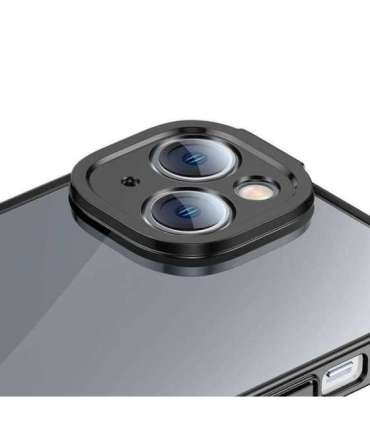 Baseus Glitter Transparent Case and Tempered Glass set for iPhone 14 Plus (black)