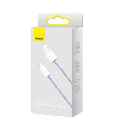 USB cable for Lightning Baseus Dynamic 2 Series, 2.4A, 2m (purple)