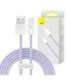 USB cable for Lightning Baseus Dynamic 2 Series, 2.4A, 2m (purple)