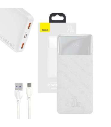 Powerbank Baseus Bipow 10000mAh, 20W (white)