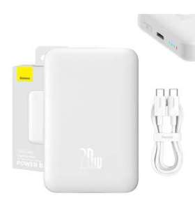 Powerbank Baseus Magnetic, 10000mAh, USB-C 20W, MagSafe (white)