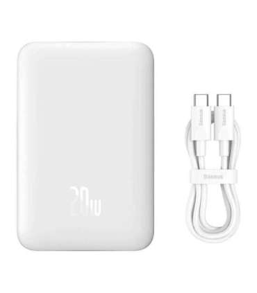 Powerbank Baseus Magnetic, 10000mAh, USB-C 20W, MagSafe (white)