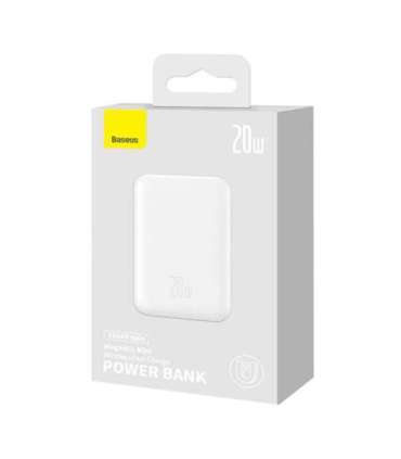 Powerbank Baseus Magnetic, 10000mAh, USB-C 20W, MagSafe (white)