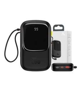Powerbank Baseus Qpow PRO with Lightning cable, USB-C port and USB 20000mAh, 20W (Black)
