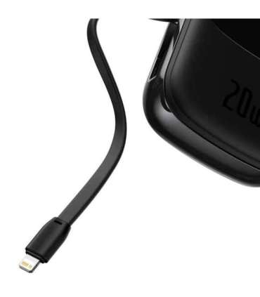 Powerbank Baseus Qpow PRO with Lightning cable, USB-C port and USB 20000mAh, 20W (Black)