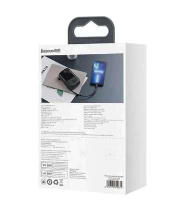 Powerbank Baseus Qpow PRO with Lightning cable, USB-C port and USB 20000mAh, 20W (Black)