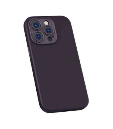 Baseus Liquid Silica Gel Case for iPhone 14 Pro (Elderberry)+ tempered glass + cleaning kit