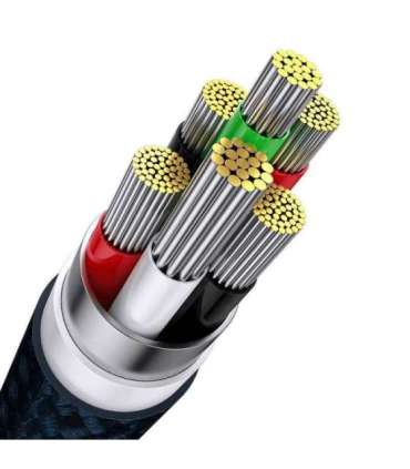 3in1 USB cable Baseus USB 3in1 Baseus Flash Series,  USB-C + Micro + Lightning 66W, 1.2m (blue)