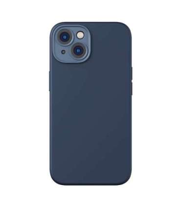Baseus Liquid Silica Magnetic Case and Tempered Glass set for iPhone 14 Plus (blue)