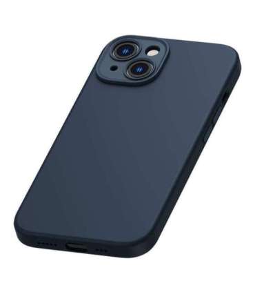 Baseus Liquid Silica Magnetic Case and Tempered Glass set for iPhone 14 Plus (blue)