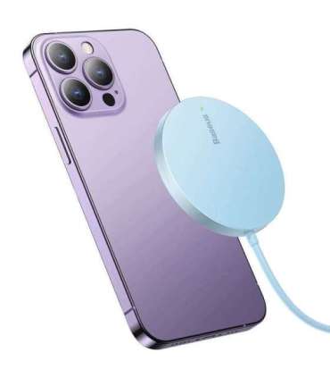 Magnetic Wireless Charger Baseus Simple Mini 3 15W (Blue)