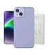 Baseus Liquid Silica Gel Case for iPhone 14 Plus (lavender)+ tempered glass + cleaning kit