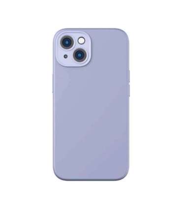 Baseus Liquid Silica Gel Case for iPhone 14 Plus (lavender)+ tempered glass + cleaning kit