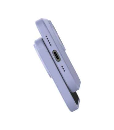 Baseus Liquid Silica Gel Case for iPhone 14 Plus (lavender)+ tempered glass + cleaning kit