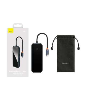 Adapter 4w1 Baseus Hub USB-C na 4xUSB 3.0 (Dark Grey)