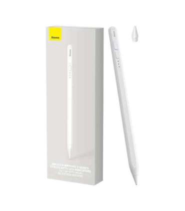 Smooth Writing Stylus with LED Indicators (Active) White