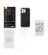 Magnetic Case Baseus Synthetic Fiber Series for iPhone 14 Pro (black)+ tempered glass + cleaning kit