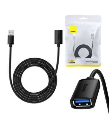USB 3.0 Extension cable Baseus male to female, AirJoy Series, 2m (black)