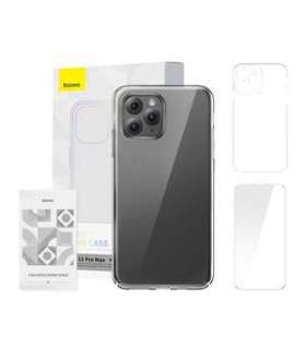 Case Baseus Crystal Series for iPhone 11 pro max (clear) + tempered glass + cleaning kit