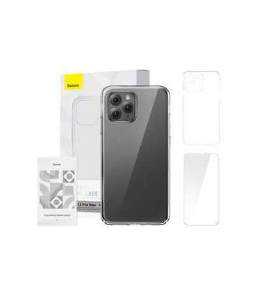 Case Baseus Crystal Series for iPhone 11 pro max (clear) + tempered glass + cleaning kit