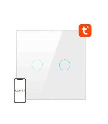 Smart Light Switch WiFi Avatto TS02-EU-W2 2 Way TUYA (white)