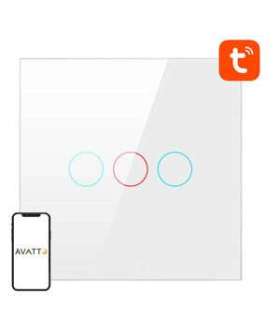 Smart Light Switch WiFi Avatto TS02-EU-W3 3 Way TUYA (white)