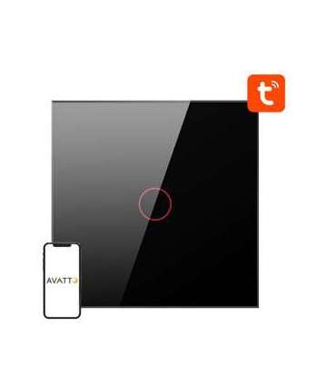 Smart Light Switch ZigBee Avatto ZTS02-EU-B1 1 Way TUYA (black)