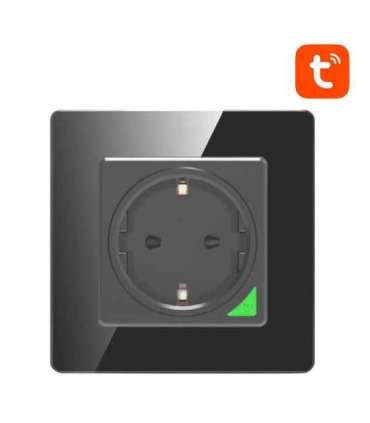 Smart WiFi Wall Socket Avatto N-WOT10-EU-B TUYA (black)