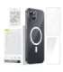 Phone case Baseus Magnetic Crystal Clear for iPhone 13 (transparent) with all-tempered-glass screen protector and cleaning kit