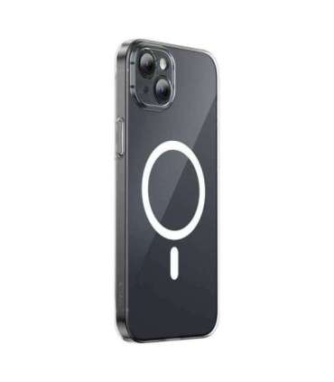 Phone case Baseus Magnetic Crystal Clear for iPhone 13 (transparent) with all-tempered-glass screen protector and cleaning kit