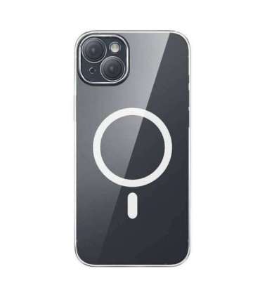 Phone case Baseus Magnetic Crystal Clear for iPhone 13 (transparent) with all-tempered-glass screen protector and cleaning kit