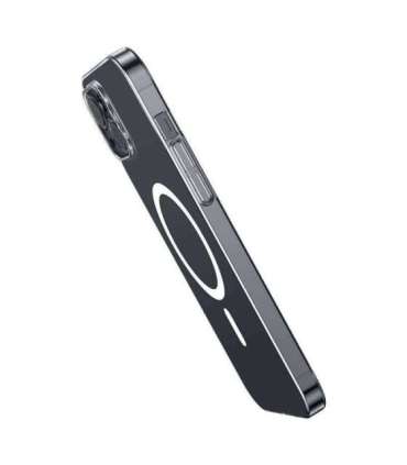 Phone case Baseus Magnetic Crystal Clear for iPhone 13 (transparent) with all-tempered-glass screen protector and cleaning kit