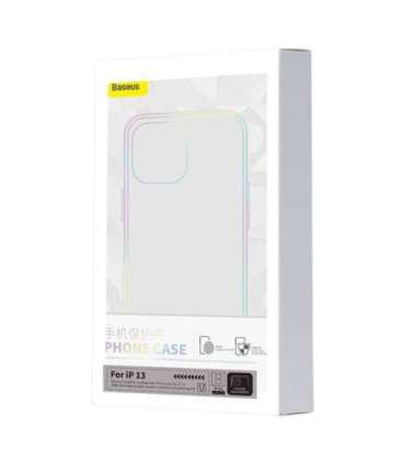 Phone case Baseus Magnetic Crystal Clear for iPhone 13 (transparent) with all-tempered-glass screen protector and cleaning kit