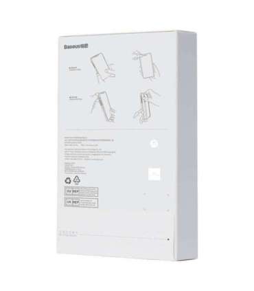 Phone case Baseus Magnetic Crystal Clear for iPhone 13 (transparent) with all-tempered-glass screen protector and cleaning kit