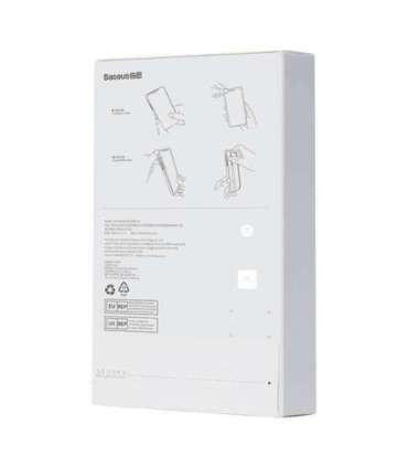 Phone case Baseus Magnetic Crystal Clear for iPhone 13 Pro (transparent) with all-tempered-glass screen protector and cleaning k