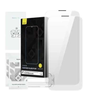 Tempered Glass Baseus Corning for iPhone 13/13 Pro/14 with built-in dust filter