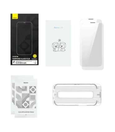 Tempered Glass Baseus Corning for iPhone 13/13 Pro/14 with built-in dust filter