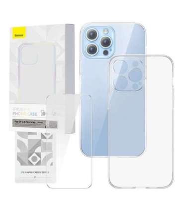Transparent Case and Tempered Glass set Baseus Corning for iPhone 13 Pro Max