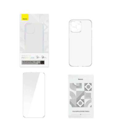 Transparent Case and Tempered Glass set Baseus Corning for iPhone 13 Pro Max