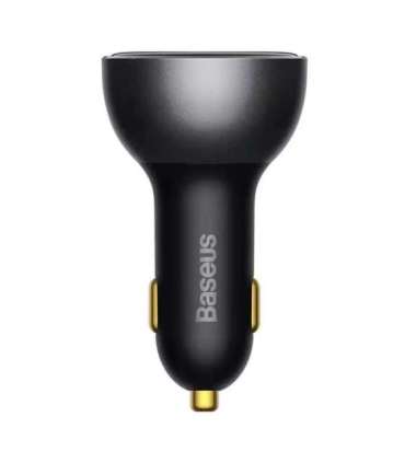 Car charger Baseus Superme, USB, USB-C, 140W (black)